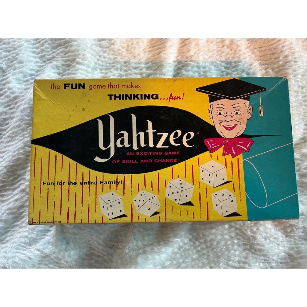 Vintage 1961 Yahtzee Board Game E.S. Lowe Co No 950 Classic Dice Game Complete - Picture 3 of 3